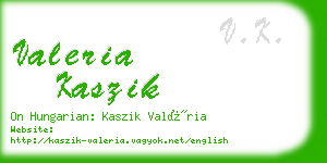 valeria kaszik business card